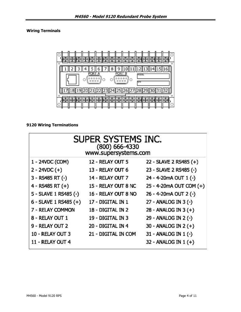 Super Systems 9120 RPS User Manual | Page 4 / 11