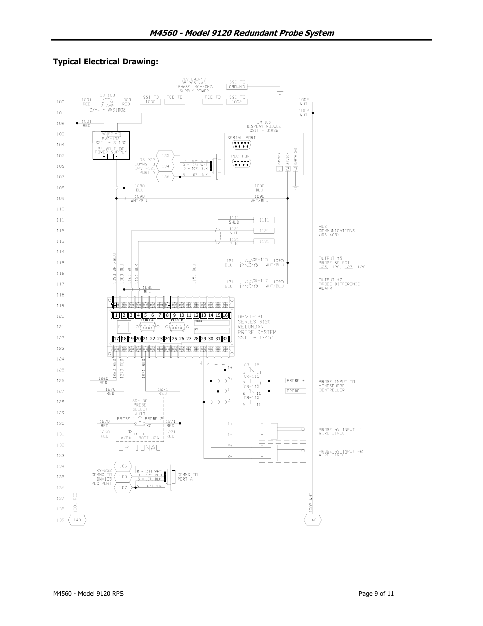 Typical electrical drawing | Super Systems 9120 RPS User Manual | Page 9 / 11