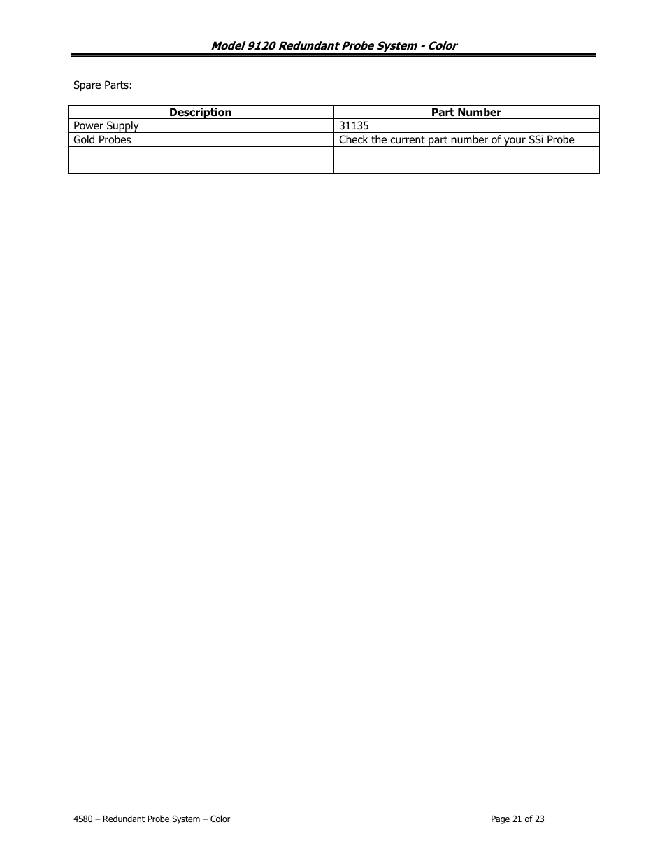 Super Systems 9120 RPSC User Manual | Page 21 / 23