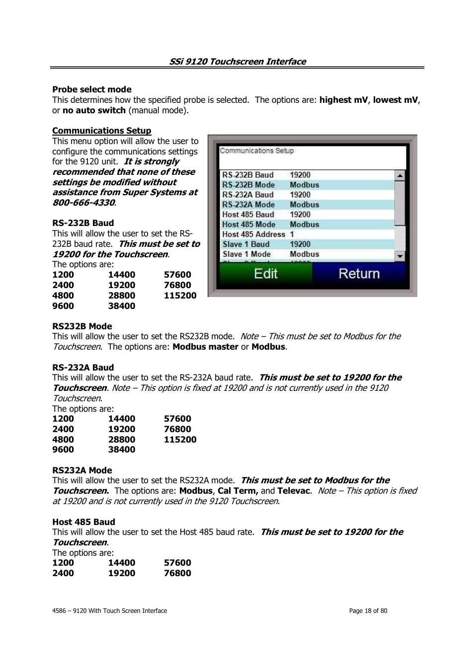 Super Systems 9120 with TS User Manual | Page 18 / 80