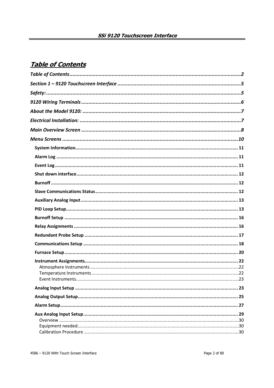 Super Systems 9120 with TS User Manual | Page 2 / 80