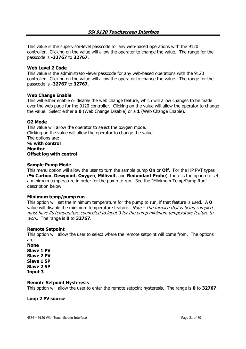 Super Systems 9120 with TS User Manual | Page 21 / 80