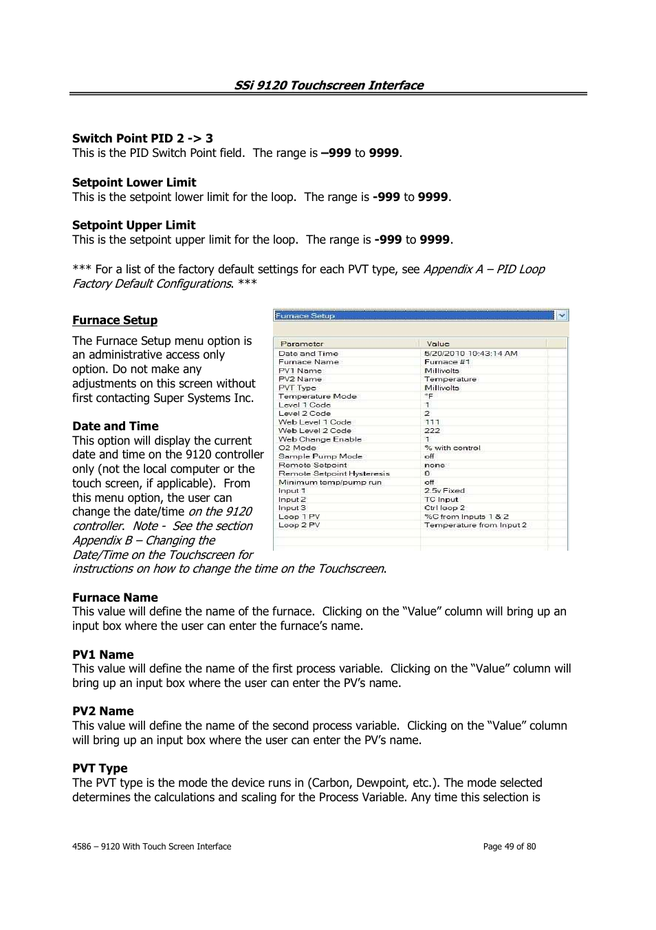 Super Systems 9120 with TS User Manual | Page 49 / 80