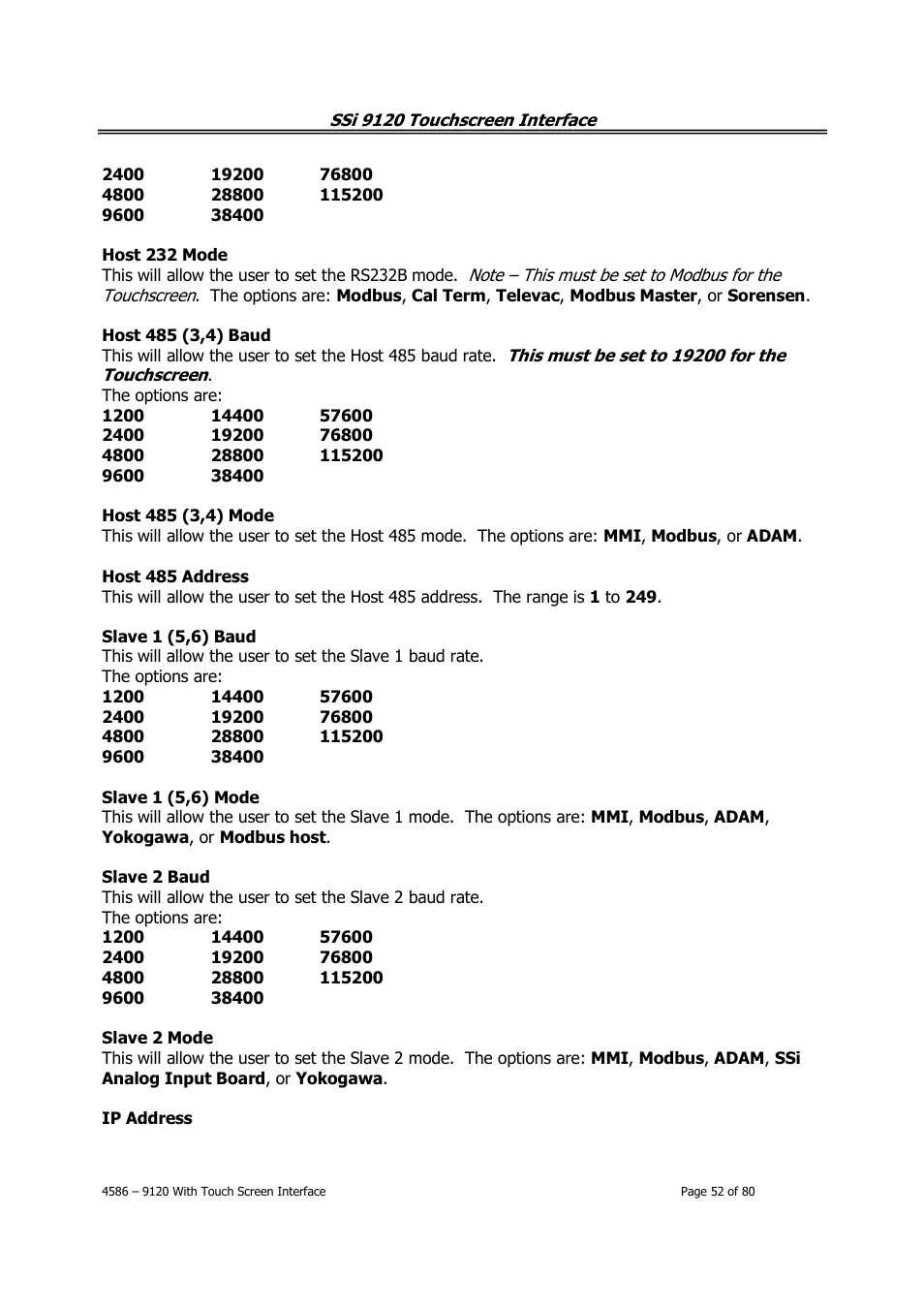 Super Systems 9120 with TS User Manual | Page 52 / 80