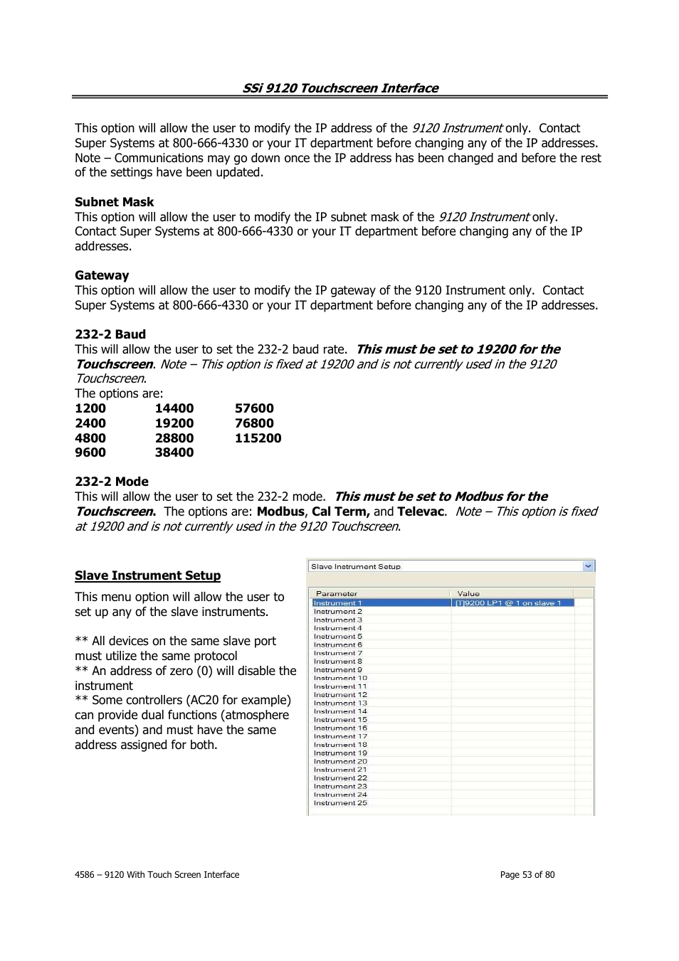 Super Systems 9120 with TS User Manual | Page 53 / 80