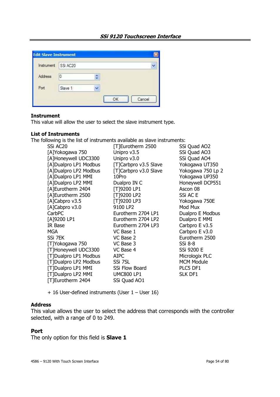 Super Systems 9120 with TS User Manual | Page 54 / 80