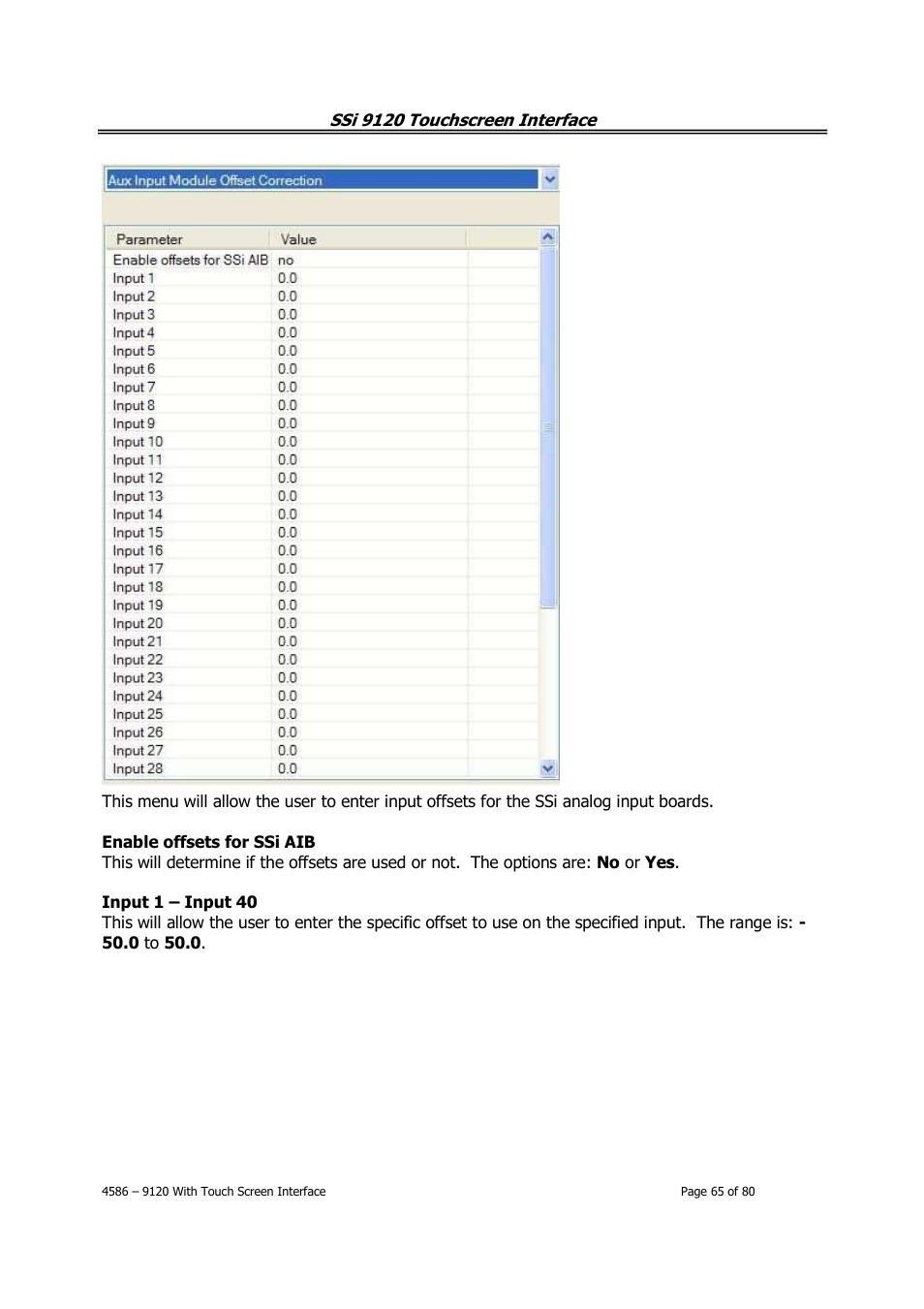 Ssi 9120 touchscreen interface | Super Systems 9120 with TS User Manual | Page 65 / 80