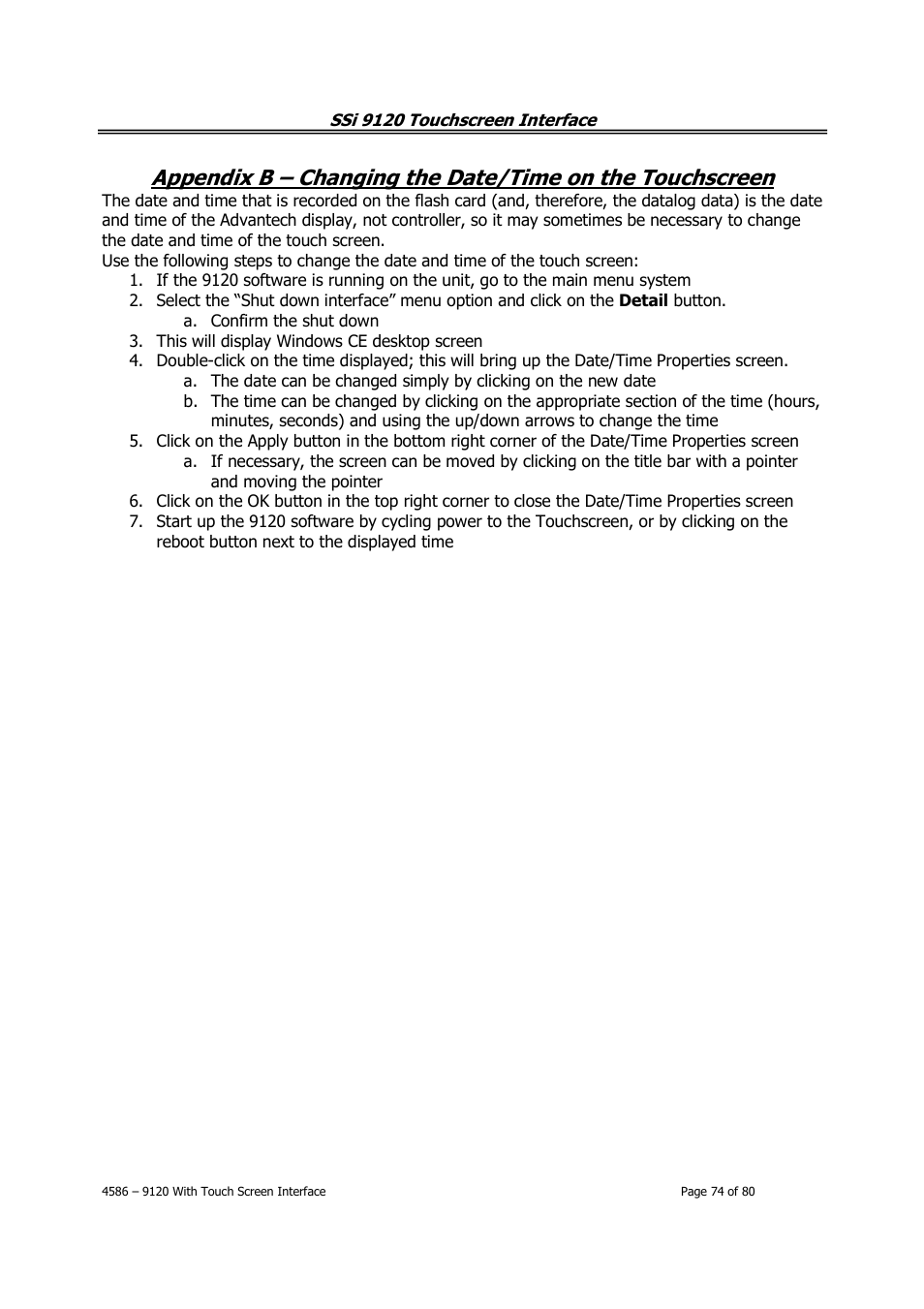 Super Systems 9120 with TS User Manual | Page 74 / 80