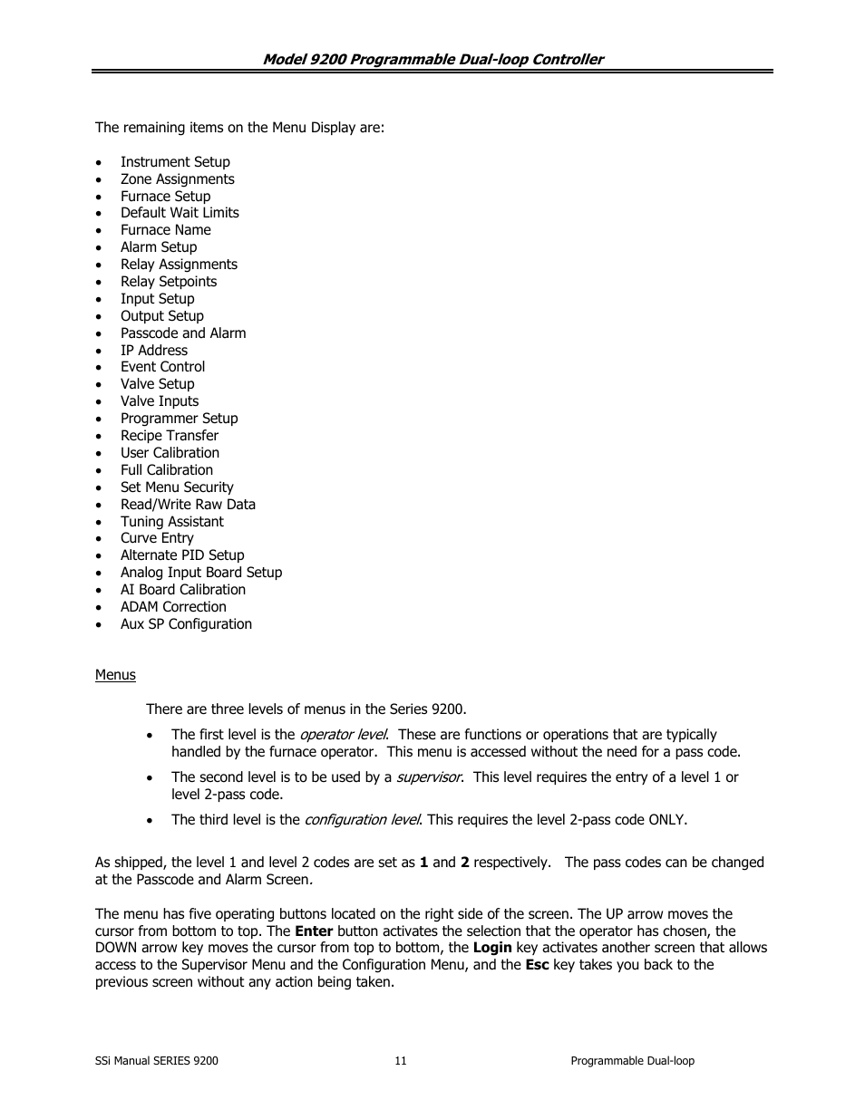 Super Systems 9200 User Manual | Page 11 / 61
