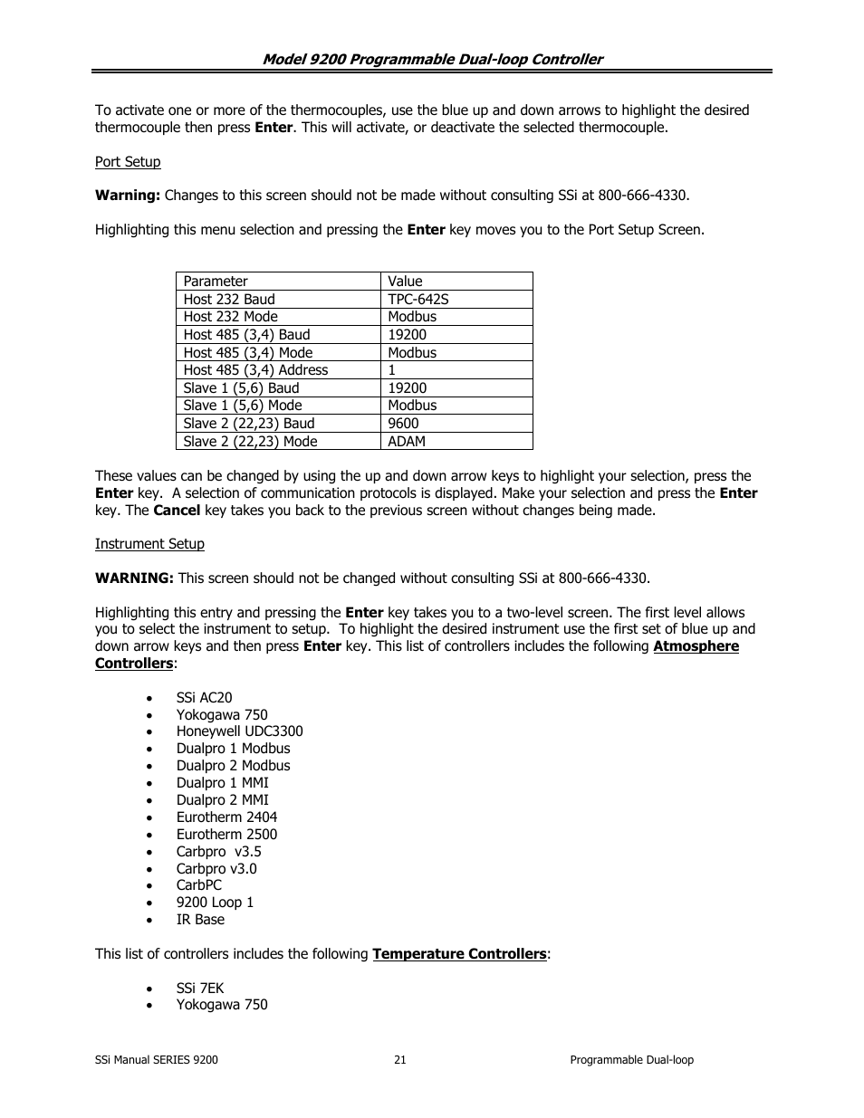 Super Systems 9200 User Manual | Page 21 / 61
