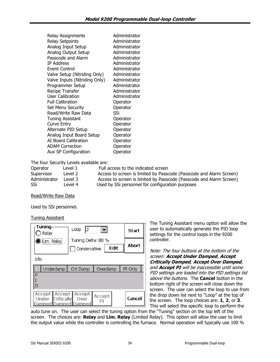 Super Systems 9200 User Manual | Page 34 / 61