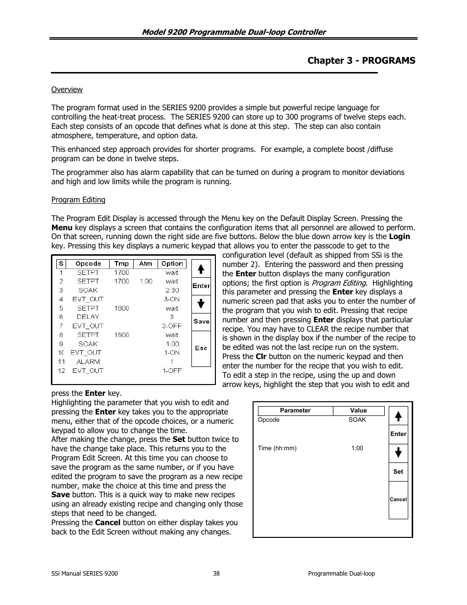 Chapter 3 - programs | Super Systems 9200 User Manual | Page 38 / 61