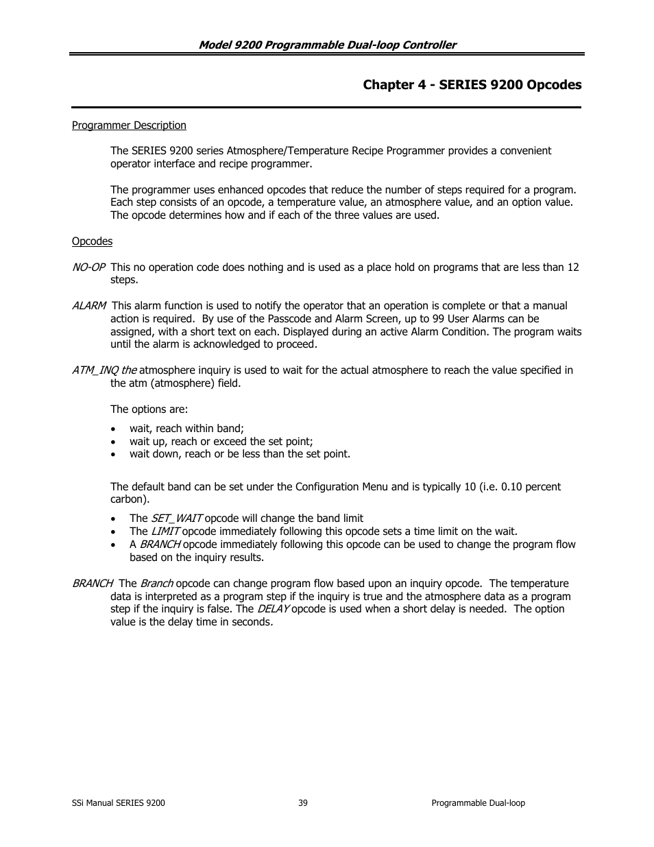 Super Systems 9200 User Manual | Page 39 / 61