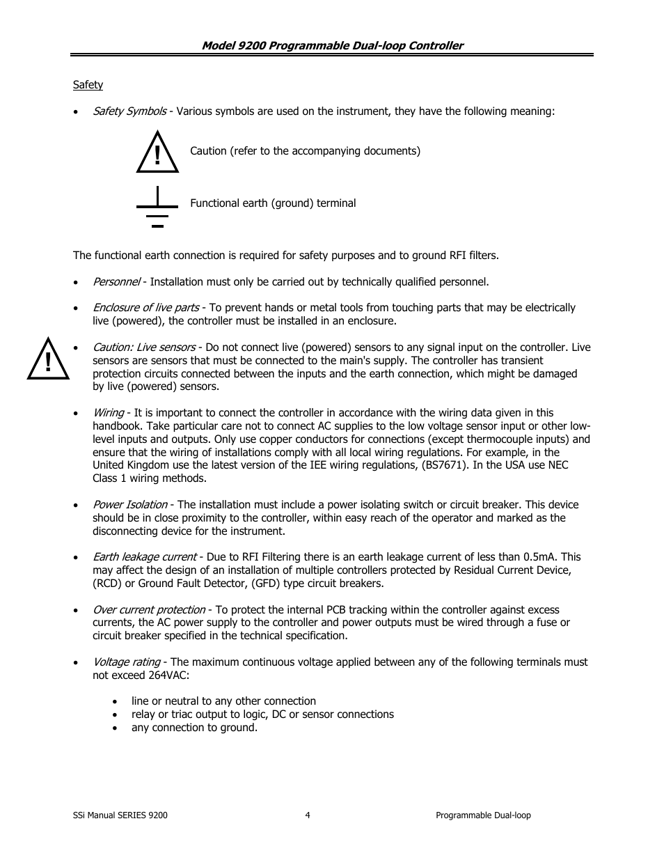 Super Systems 9200 User Manual | Page 4 / 61