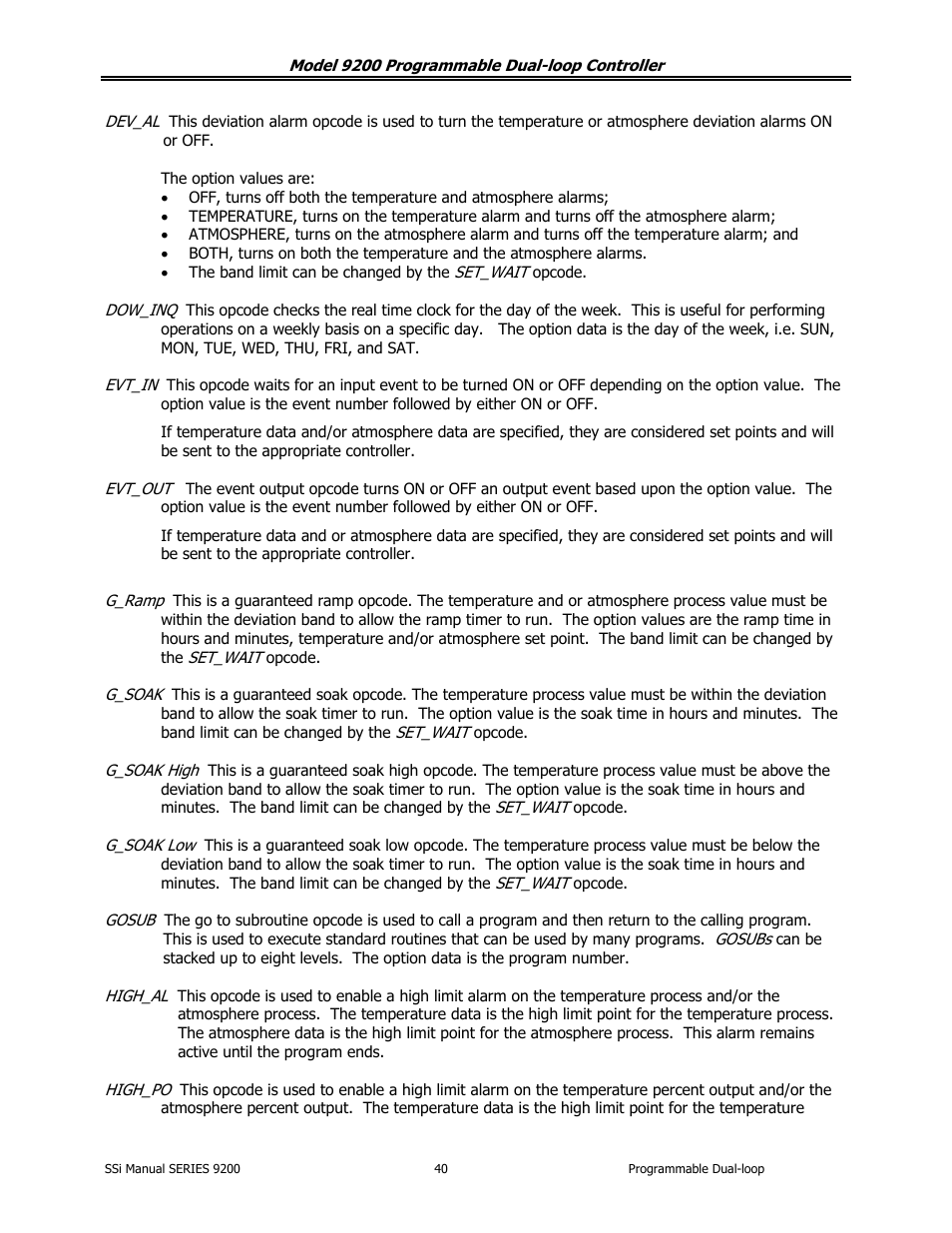 Super Systems 9200 User Manual | Page 40 / 61