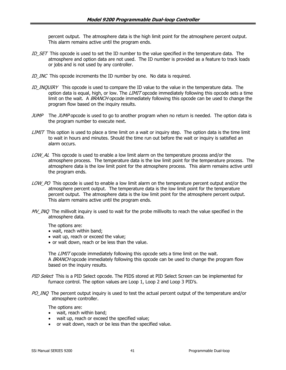 Super Systems 9200 User Manual | Page 41 / 61