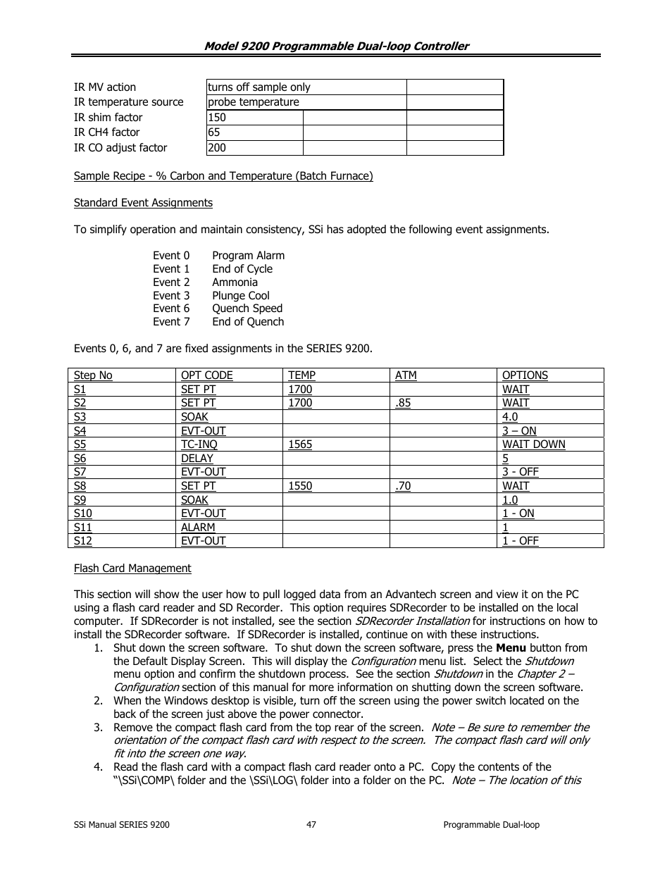 Super Systems 9200 User Manual | Page 47 / 61