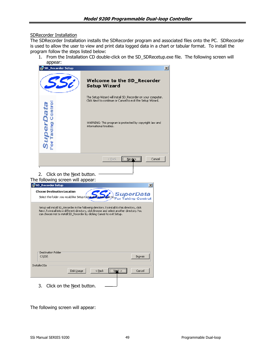 Super Systems 9200 User Manual | Page 49 / 61