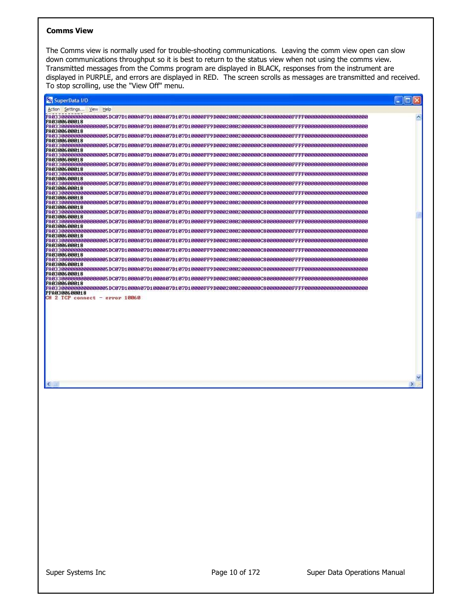 Super Systems SuperDATA User Manual | Page 10 / 172