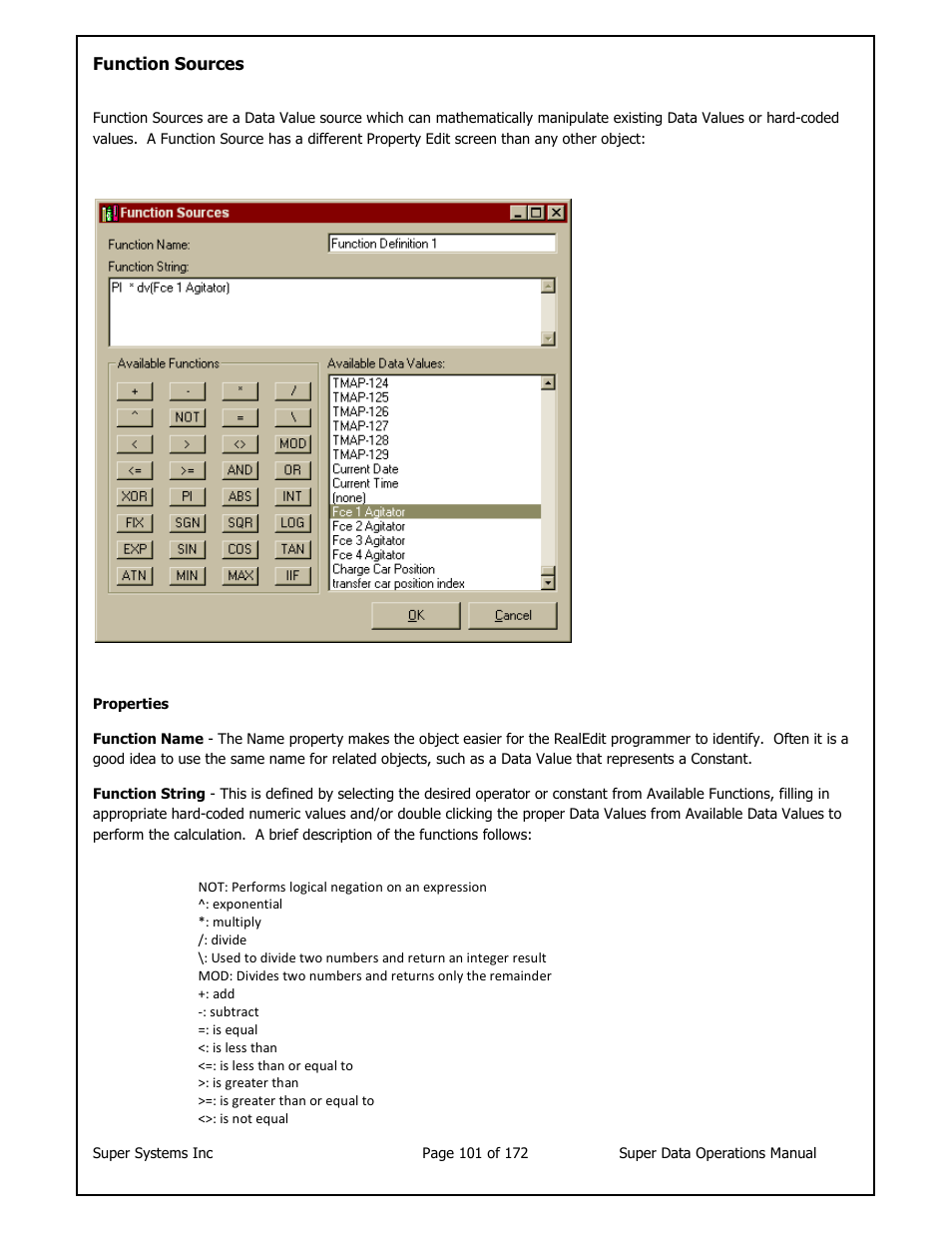 Super Systems SuperDATA User Manual | Page 101 / 172