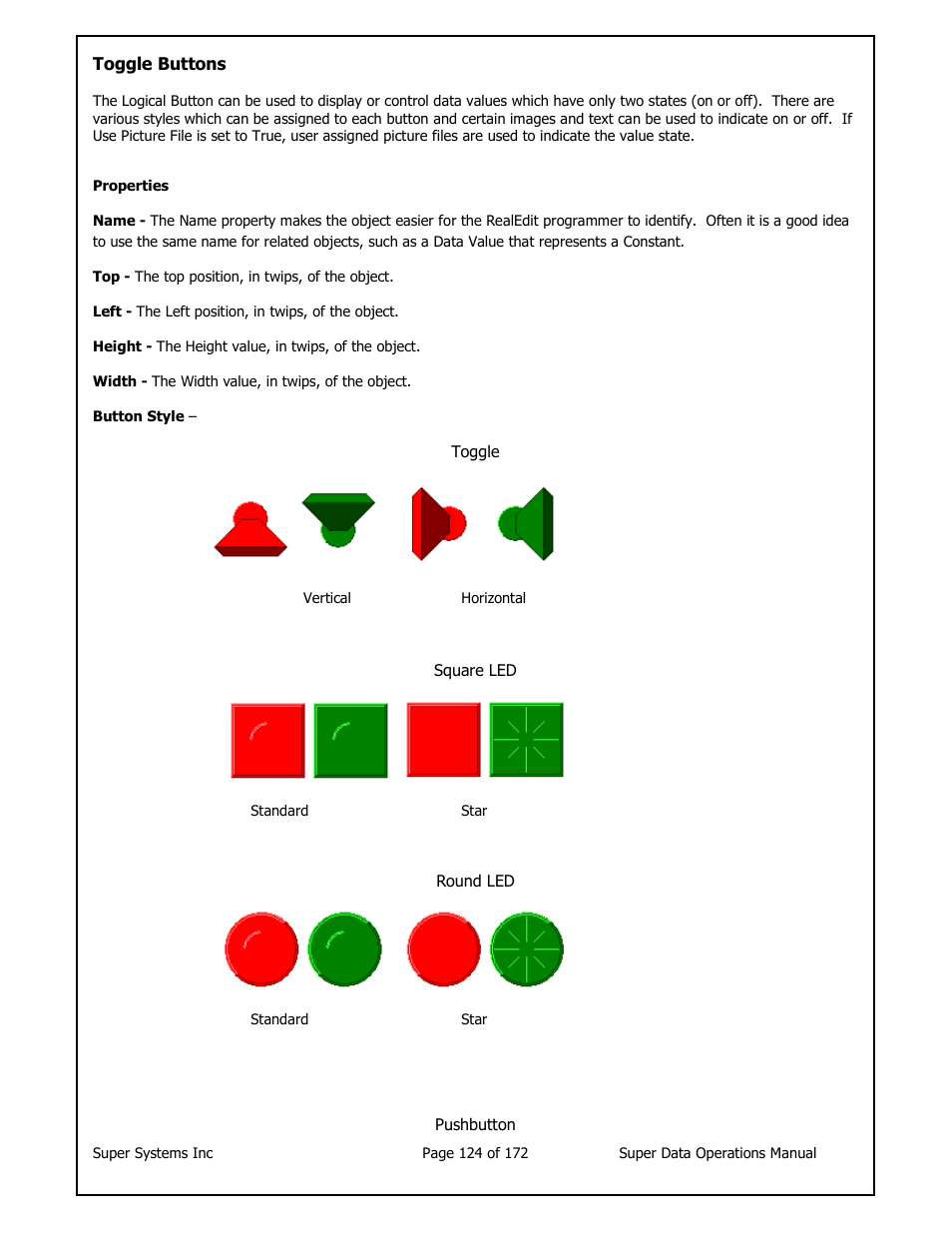 Super Systems SuperDATA User Manual | Page 124 / 172
