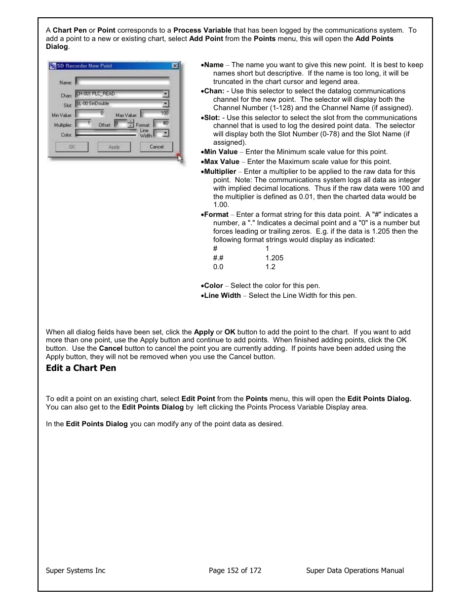 Super Systems SuperDATA User Manual | Page 152 / 172