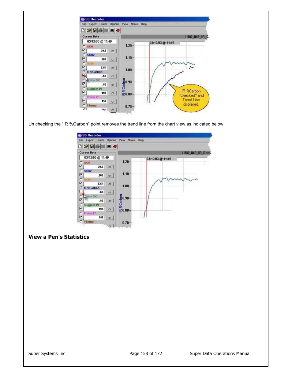 Super Systems SuperDATA User Manual | Page 158 / 172