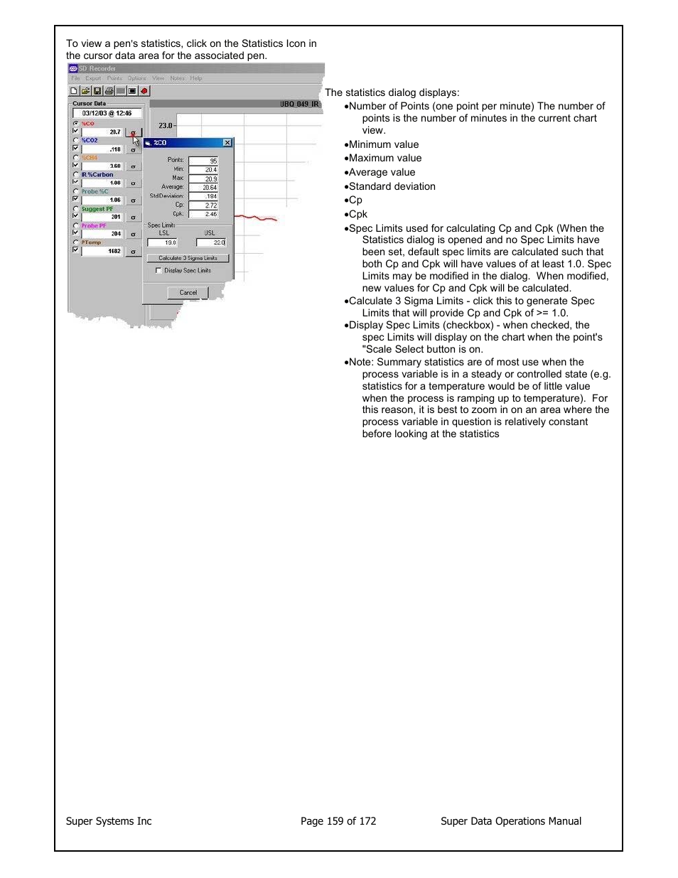 Super Systems SuperDATA User Manual | Page 159 / 172