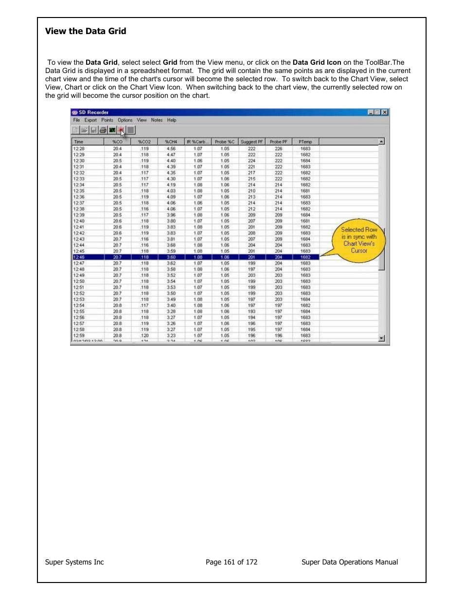 Super Systems SuperDATA User Manual | Page 161 / 172
