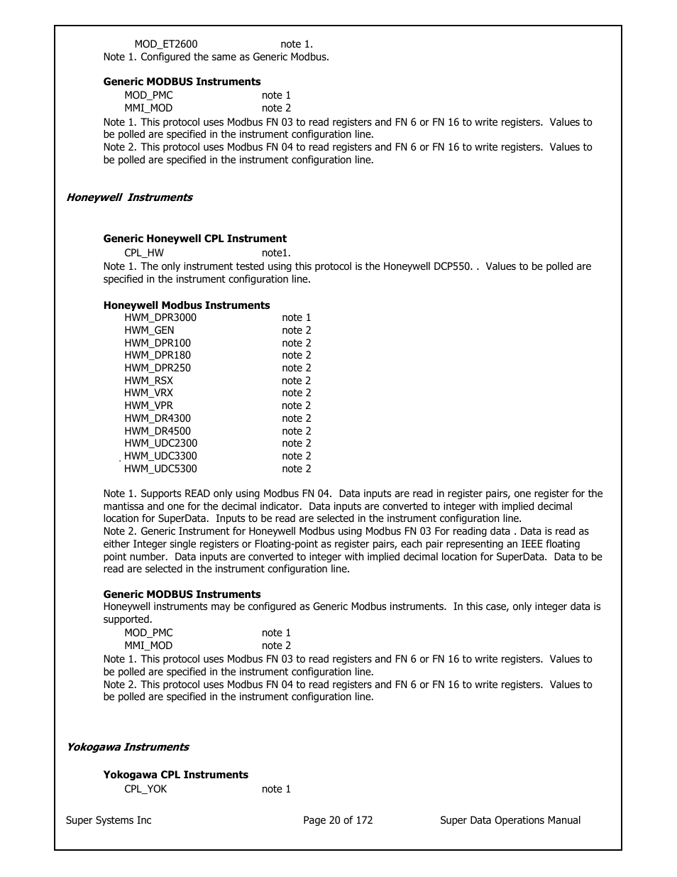 Super Systems SuperDATA User Manual | Page 20 / 172