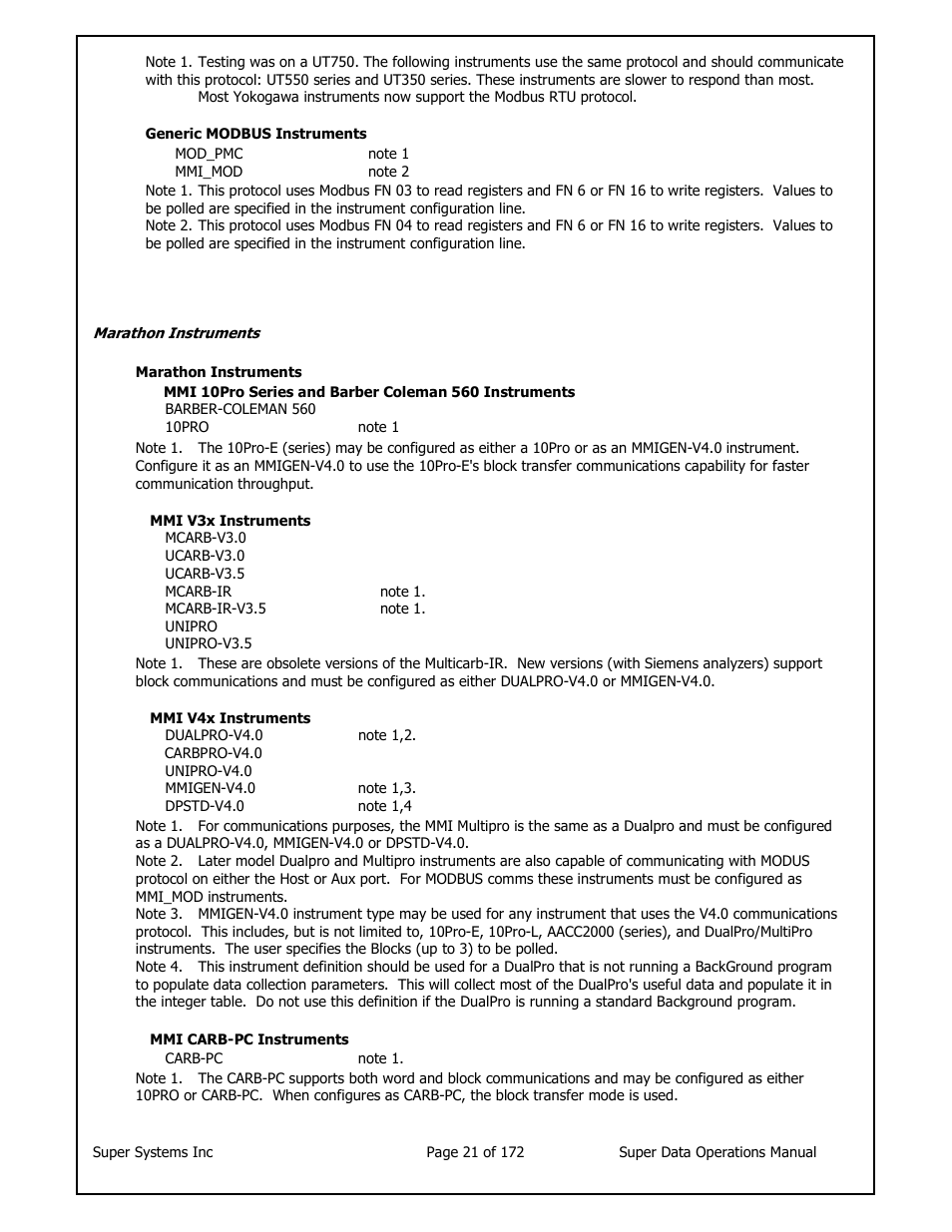 Super Systems SuperDATA User Manual | Page 21 / 172