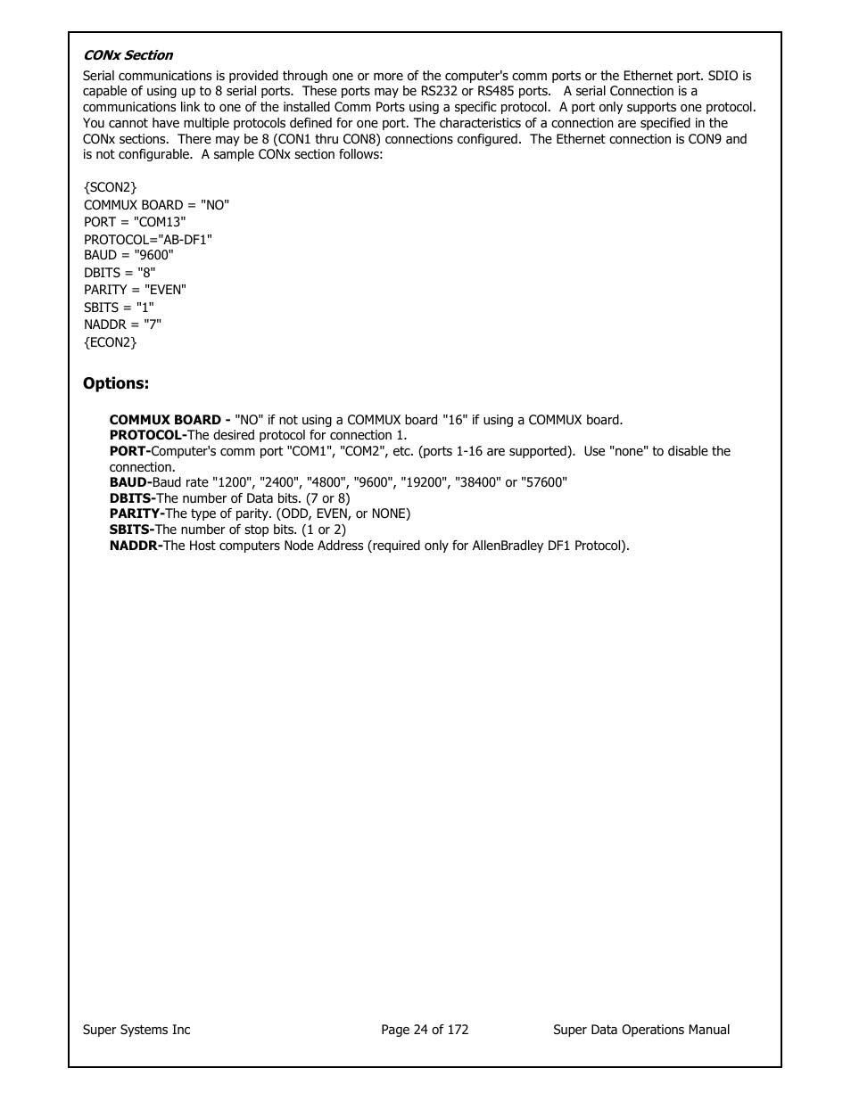 Super Systems SuperDATA User Manual | Page 24 / 172