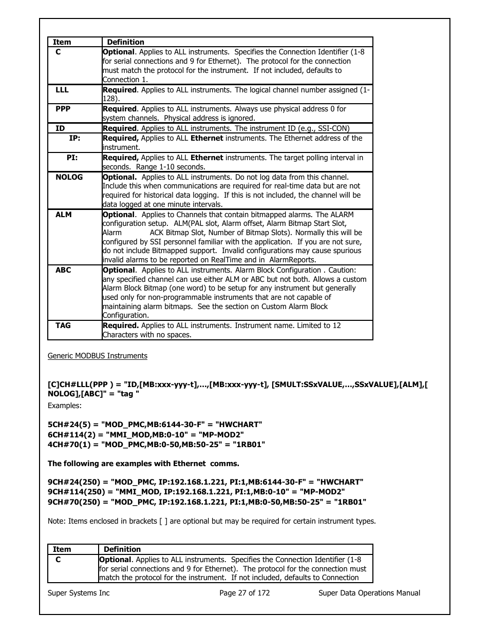 Super Systems SuperDATA User Manual | Page 27 / 172