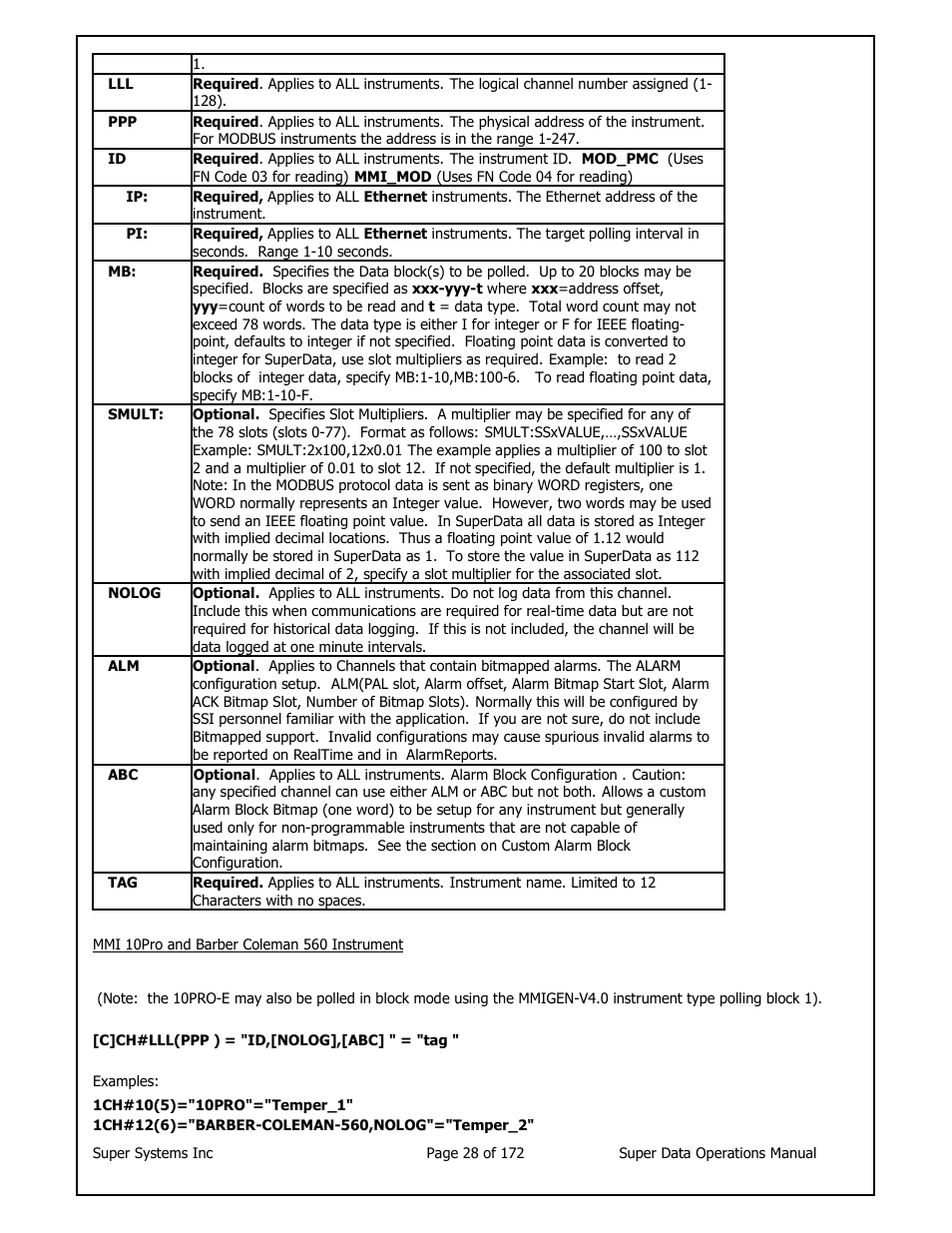 Super Systems SuperDATA User Manual | Page 28 / 172