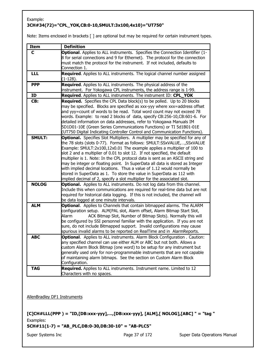 Super Systems SuperDATA User Manual | Page 37 / 172