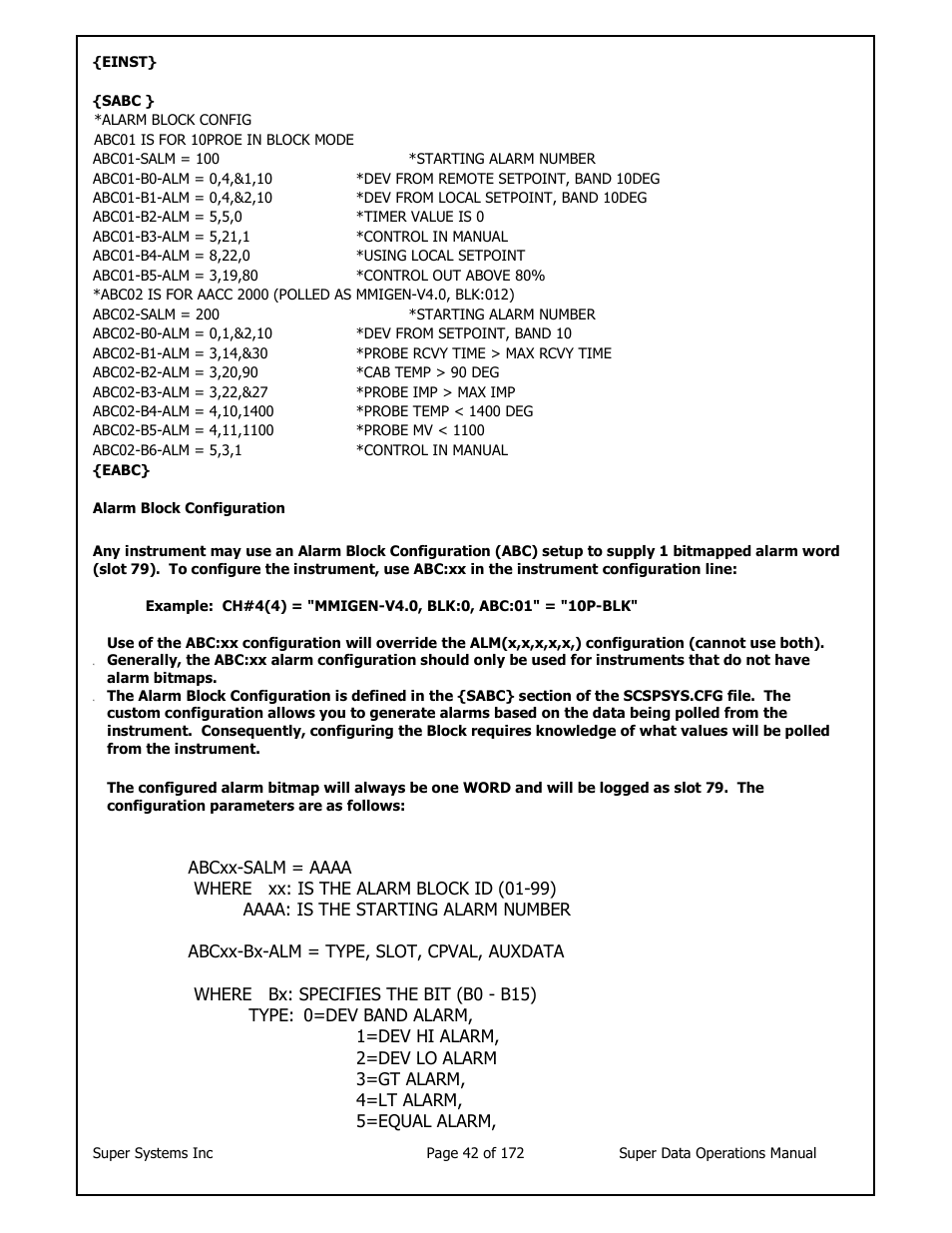 Super Systems SuperDATA User Manual | Page 42 / 172