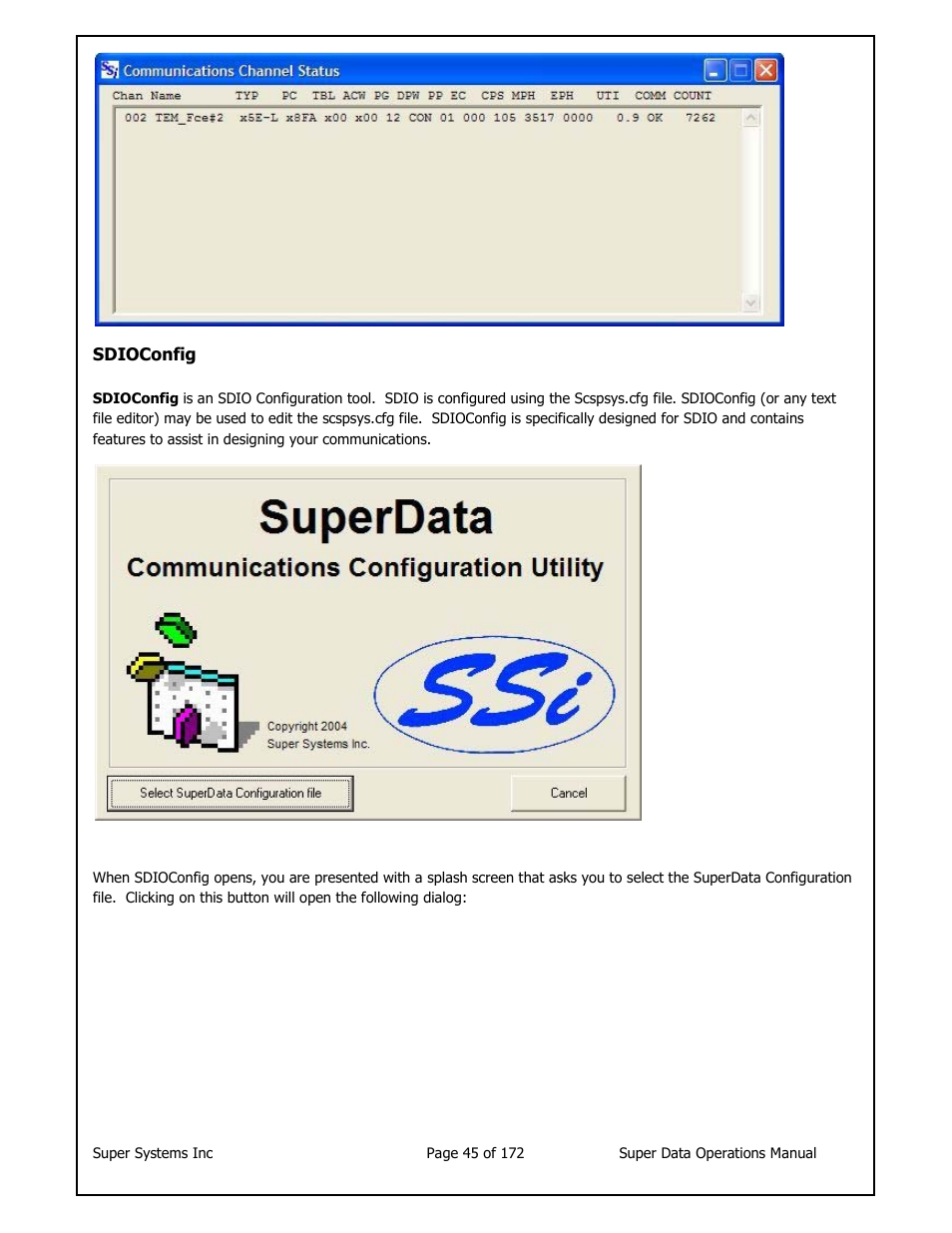 Super Systems SuperDATA User Manual | Page 45 / 172