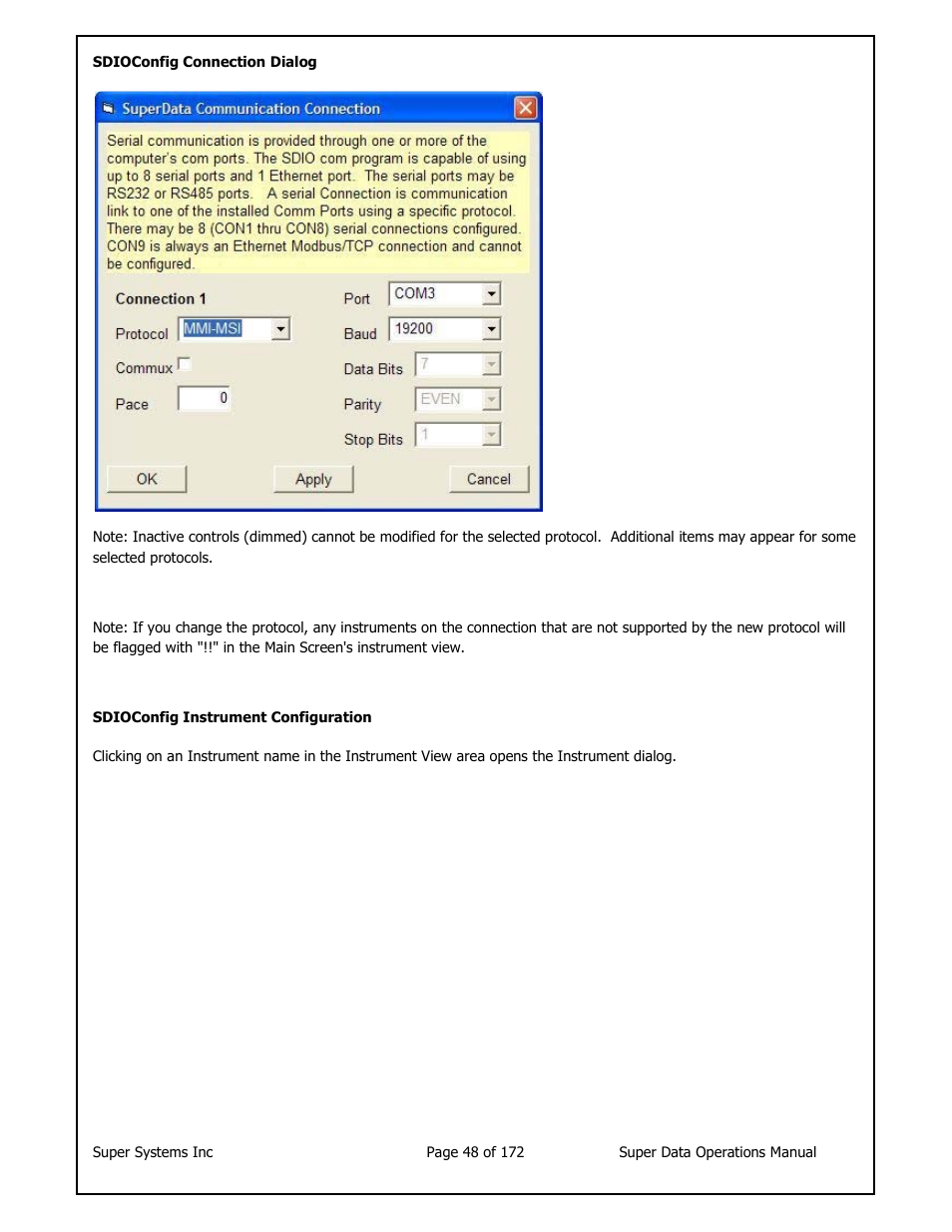 Super Systems SuperDATA User Manual | Page 48 / 172