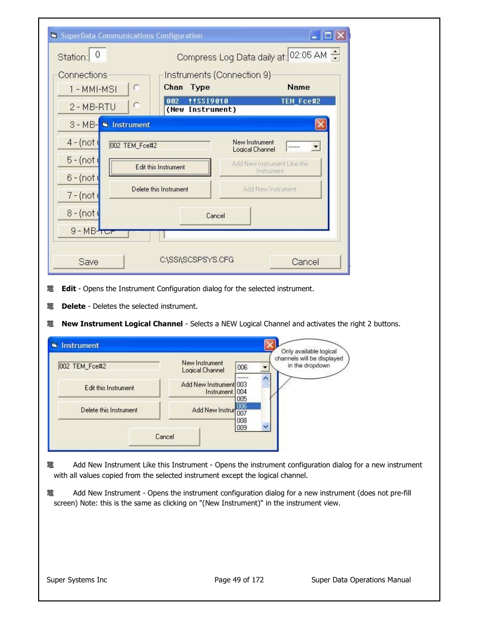 Super Systems SuperDATA User Manual | Page 49 / 172
