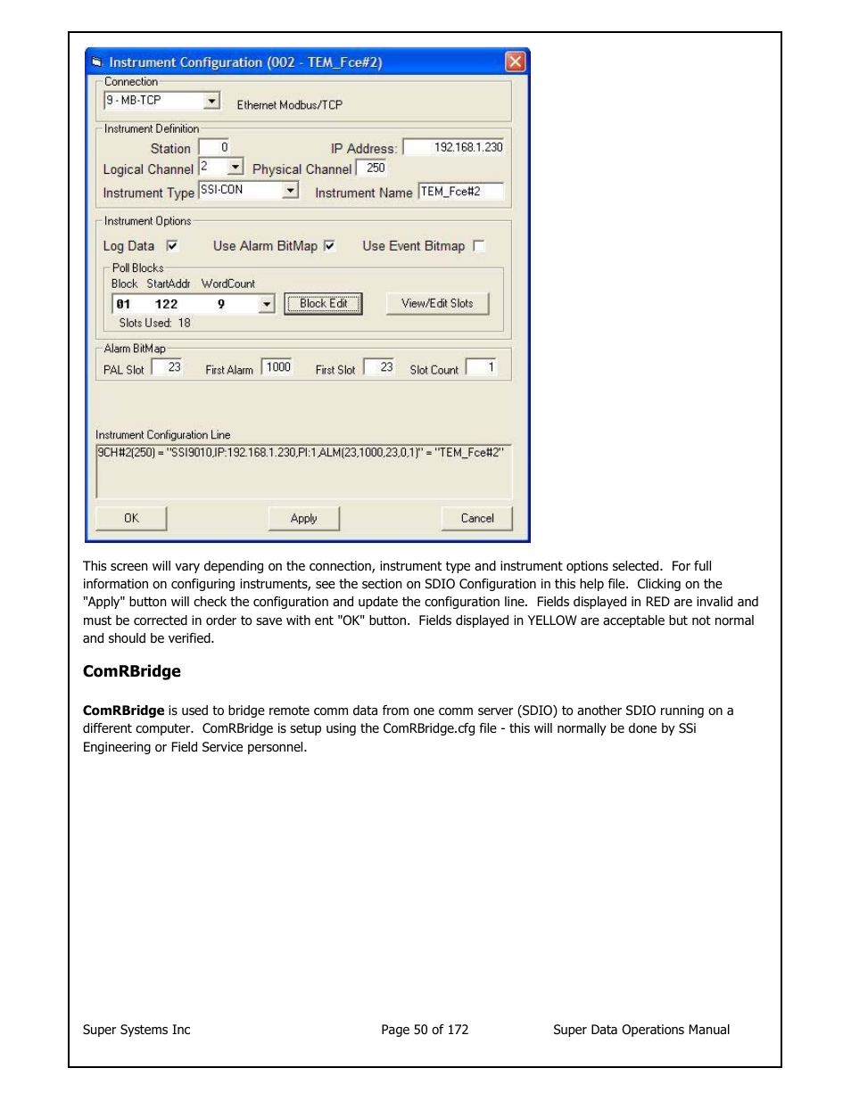 Super Systems SuperDATA User Manual | Page 50 / 172