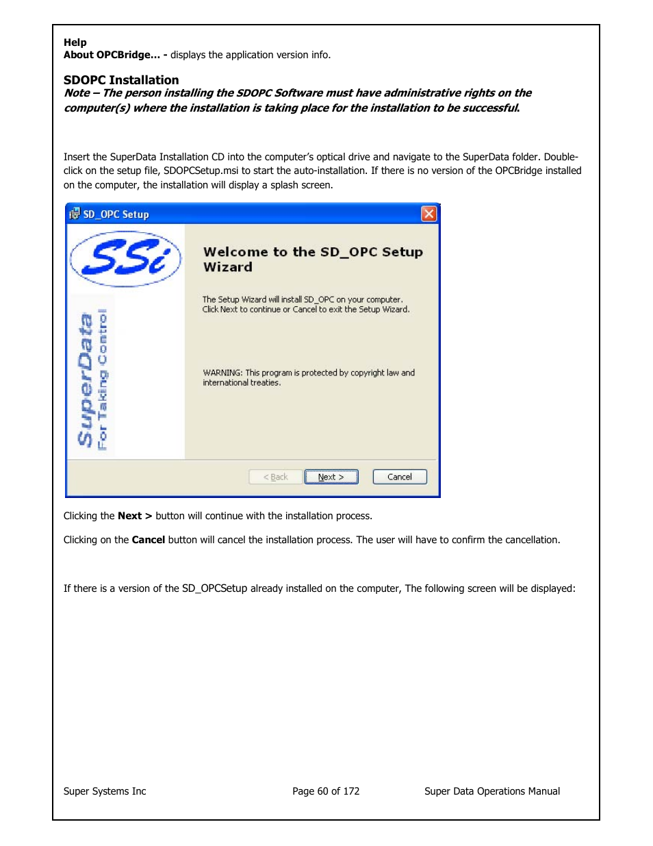 Super Systems SuperDATA User Manual | Page 60 / 172