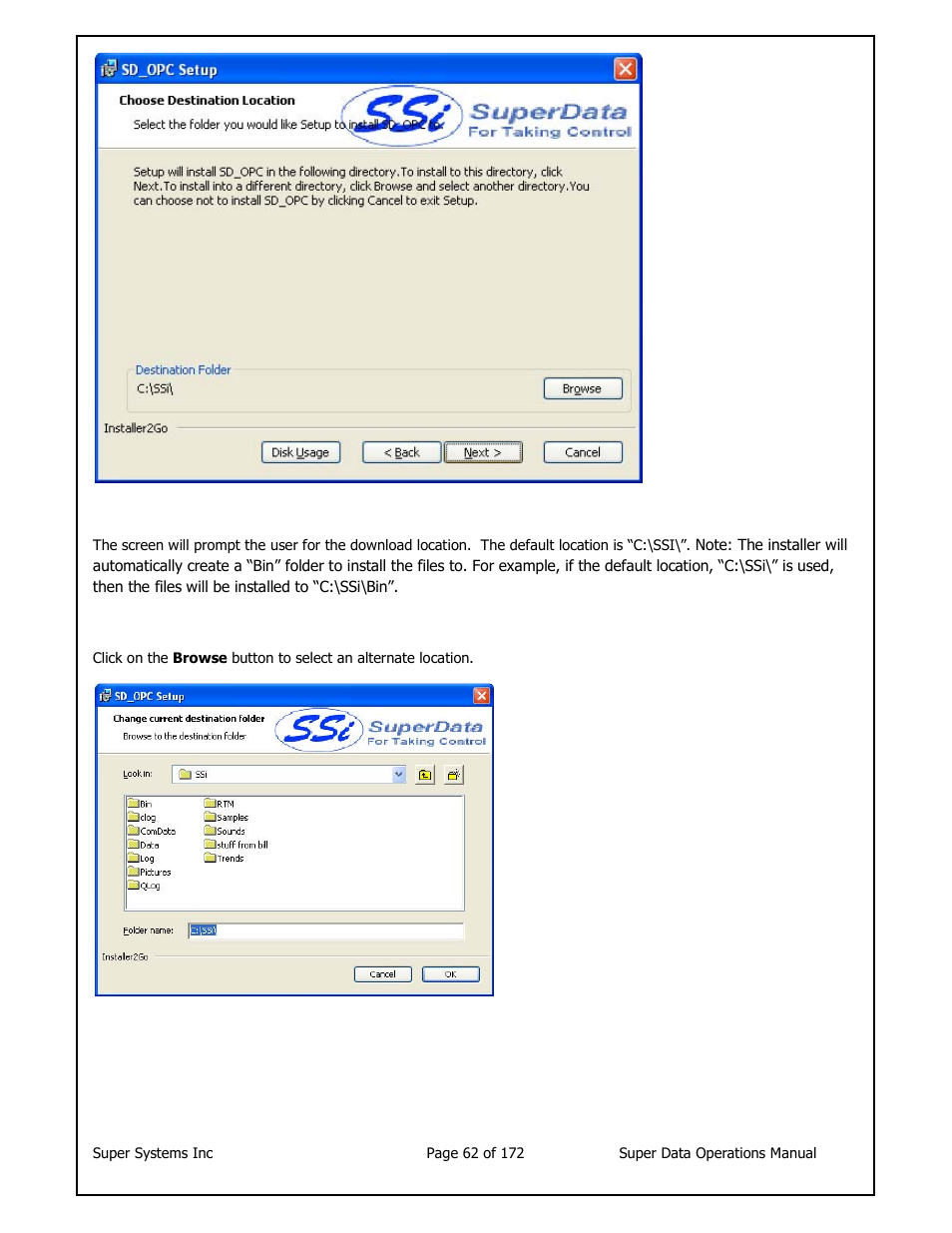 Super Systems SuperDATA User Manual | Page 62 / 172