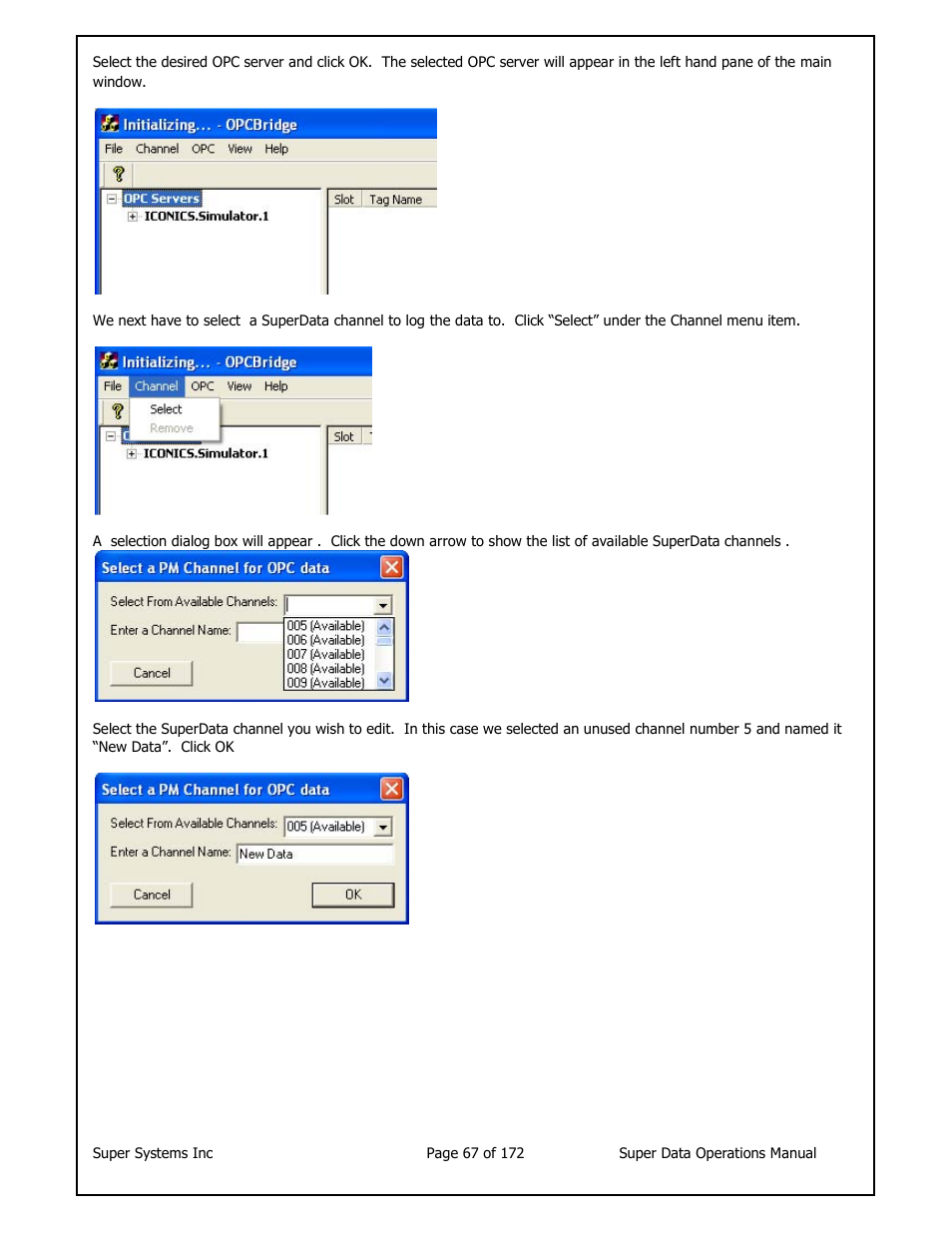 Super Systems SuperDATA User Manual | Page 67 / 172