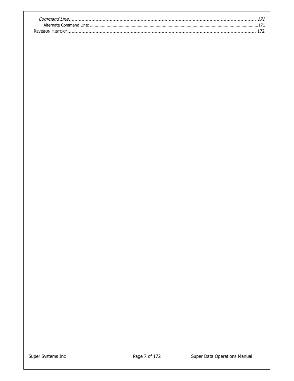 Super Systems SuperDATA User Manual | Page 7 / 172