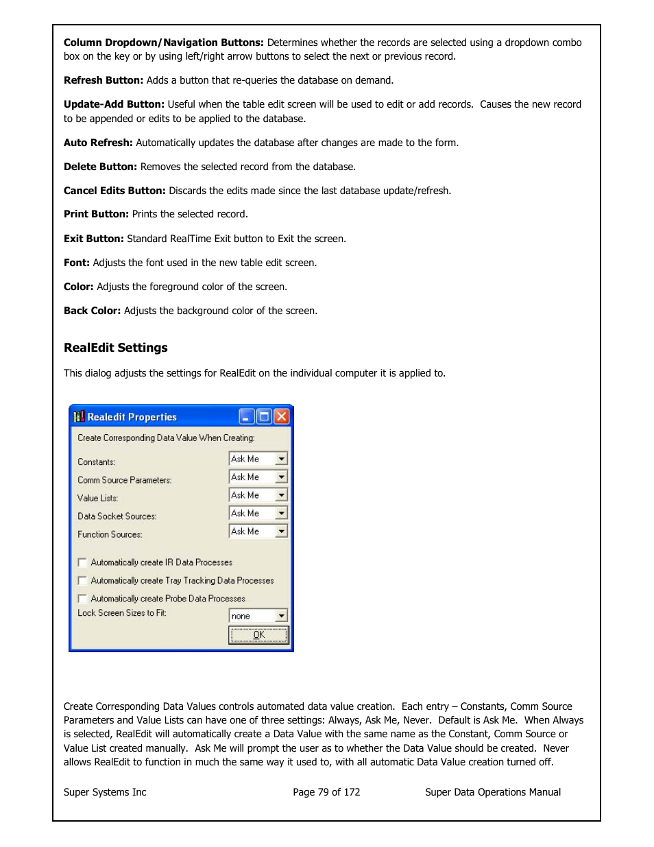 Super Systems SuperDATA User Manual | Page 79 / 172