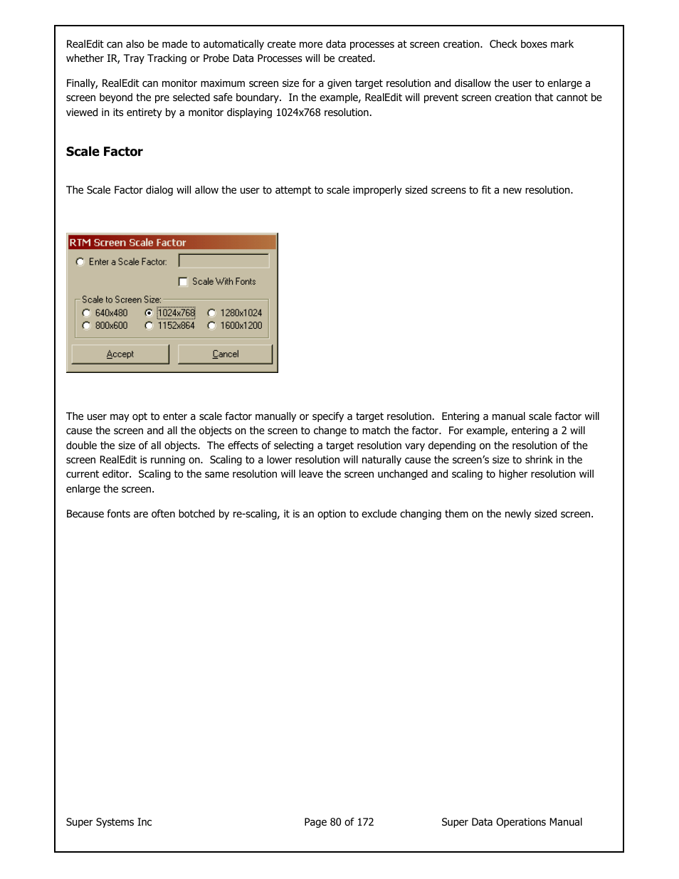 Super Systems SuperDATA User Manual | Page 80 / 172