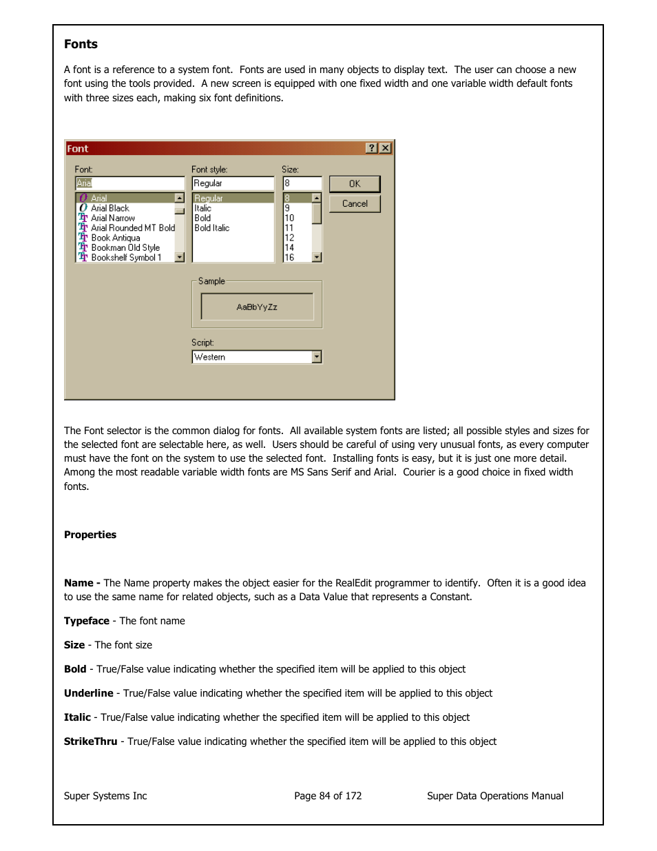 Super Systems SuperDATA User Manual | Page 84 / 172