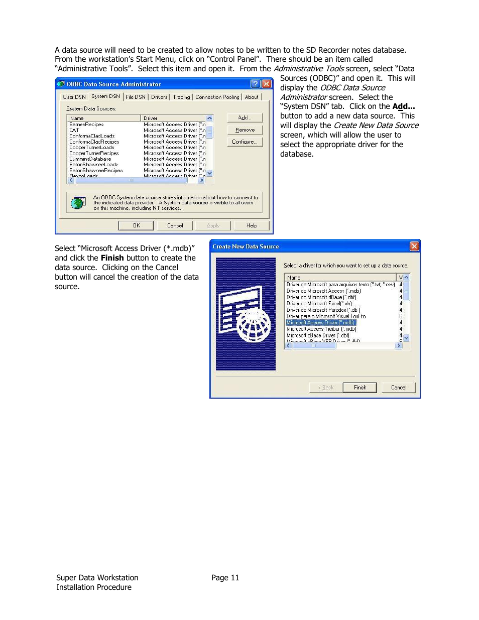 Super Systems SuperDATA Installation User Manual | Page 11 / 12