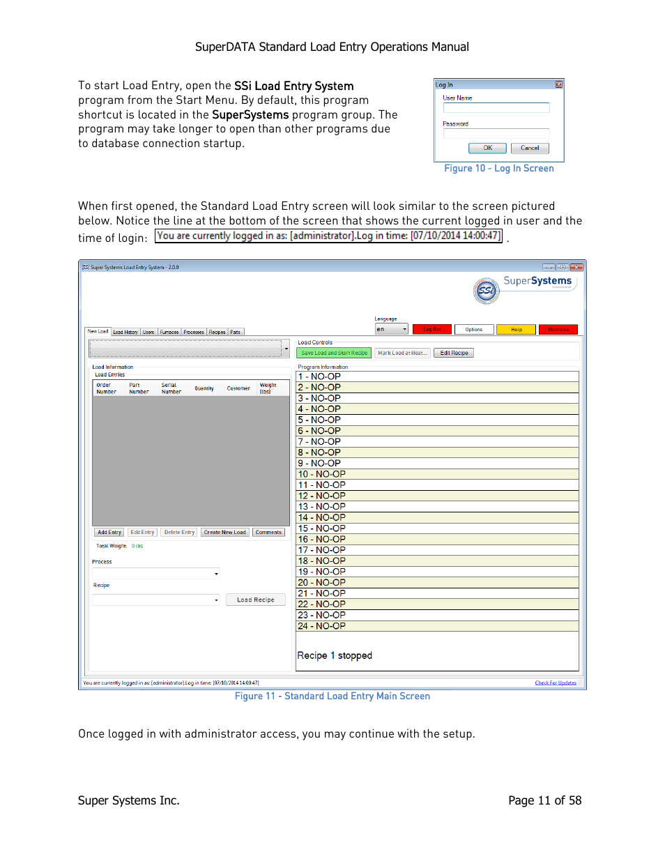 Super Systems SuperDATA Load Entry User Manual | Page 11 / 58