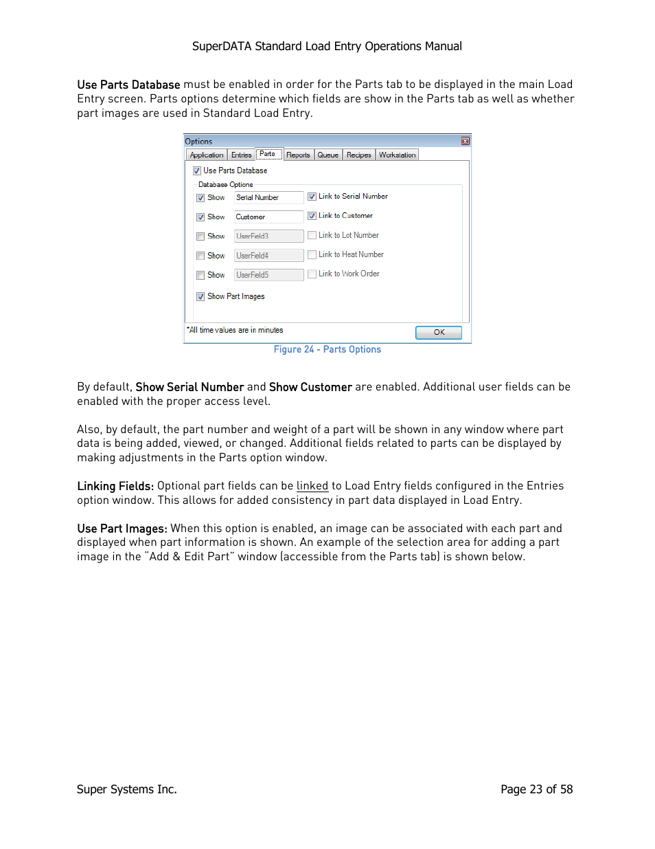 Super Systems SuperDATA Load Entry User Manual | Page 23 / 58